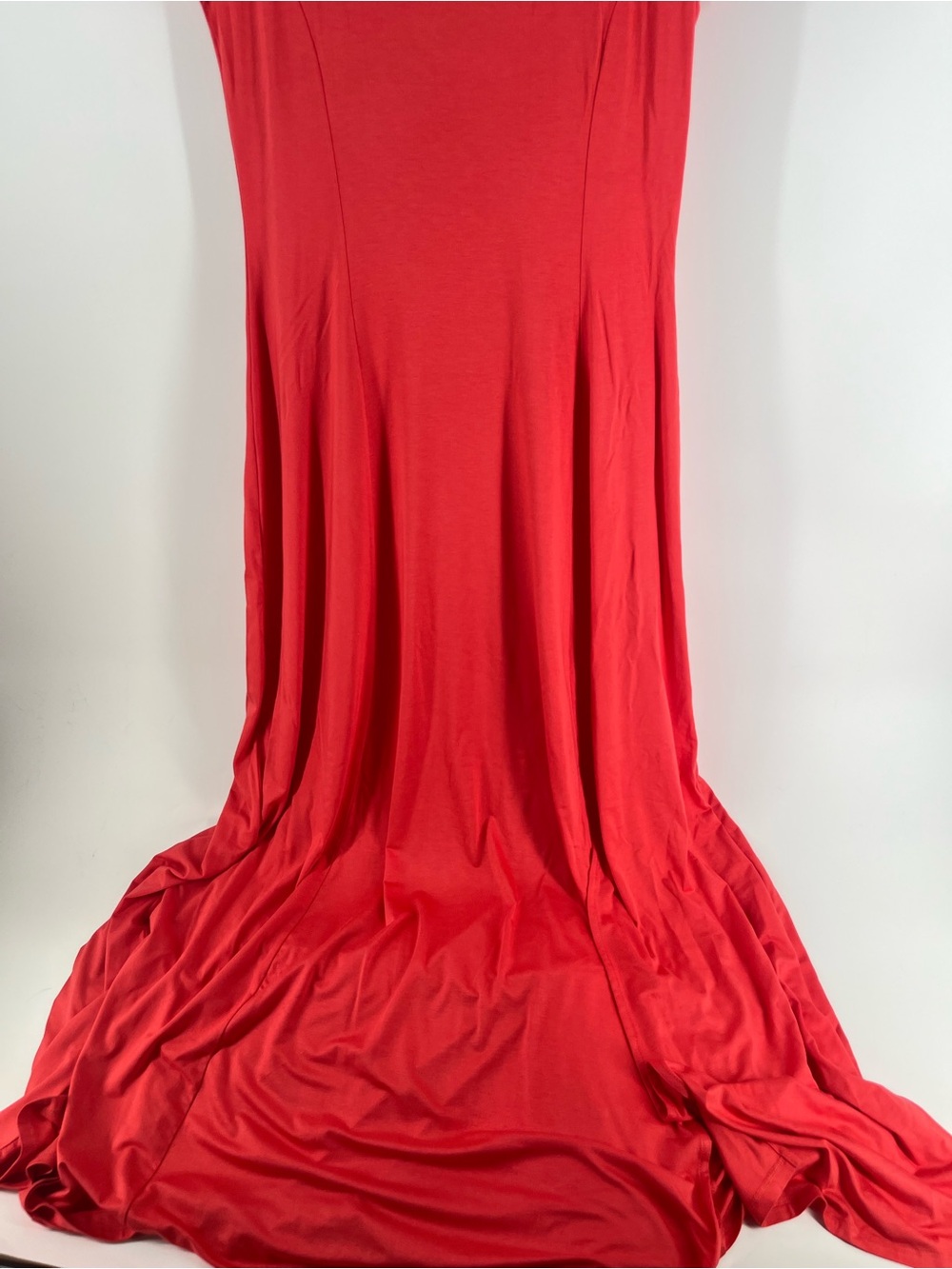 Michael Michael Kors Coral Maxi Dress Gold Trim Stretch Knit Medium - Picture 12 of 12